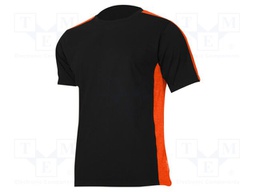 T-shirt; Size: XXL; black-orange; 180g/m2