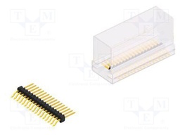 Connector: pin strips; pin header; male; PIN: 17; 1.27mm; SMT; 1x17