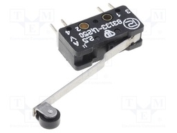 Microswitch SNAP ACTION; with lever (with roller); 2.5A/250VAC