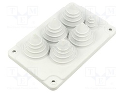 Multigate grommet; elastomer thermoplastic TPE; light grey