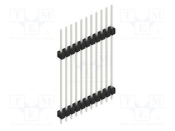 Connector: pin strips; pin header; male; PIN: 11; 2.54mm; THT; 1x11