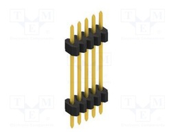 Connector: pin strips; pin header; male; PIN: 5; 1.27mm; THT; 1x5