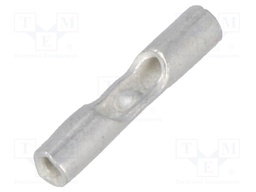 Butt splice; non-insulated; copper; 0.12÷0.4mm2; tinned; crimped