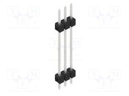 Connector: pin strips; pin header; male; PIN: 3; 2.54mm; THT; 1x3