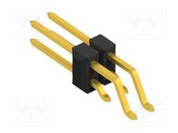 Connector: pin strips; pin header; male; PIN: 4; 2.54mm; SMT; 2x2