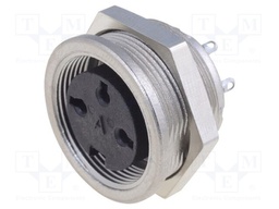 Connector: M16; female; for panel mounting; IP40; socket; 300V