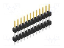 Connector: pin strips; pin header; male; PIN: 12; 2.54mm; THT; 1x12