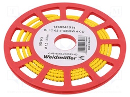 Markers for cables and wires; 1.3÷3mm; PVC; -30÷80°C; leaded