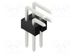 Connector: pin strips; pin header; male; PIN: 4; 2.54mm; THT; 2x2