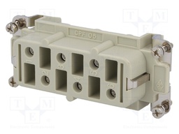 Connector: HDC; female; CP; PIN: 6; size 77.27; 35A; 400/690V