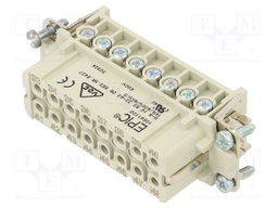 Connector: HDC; contact insert; female; EPIC H-A; PIN: 16; 16+PE