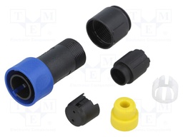 Connector: circular; plug; male; PIN: 2; w/o contacts; for cable