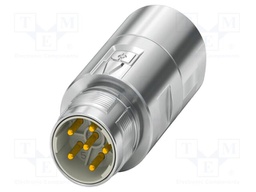 Connector: M23; plug; PIN: 6; crimped; straight; M23 PRO; 30A; 630V