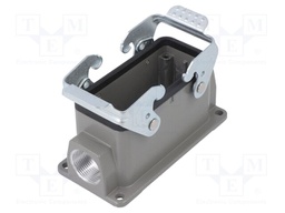 Enclosure: for HDC connectors; size D16B; with double latch