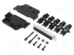 D-Sub; PIN: 37; male; unshielded; angled 45°; soldering; for cable