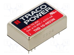 Converter: DC/DC; 10W; Uin: 36÷75V; Uout: 15VDC; Uout2: -15VDC; DIP24