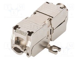 RJ45 module; Keystone; silver; Cat: 6a; connection 1: 1