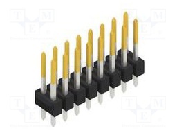 Connector: pin strips; pin header; male; PIN: 16; 2.54mm; THT; 2x8