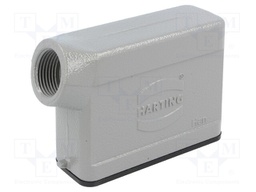 Enclosure: for Han connectors; Han; size 16A; for cable; angled