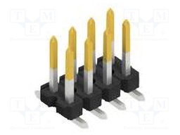 Connector: pin strips; pin header; male; PIN: 8; 2.54mm; SMT; 2x4