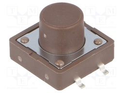 Microswitch TACT; SPST-NO; Pos: 2; 0.05A/12VDC; SMT; none; 1.6N