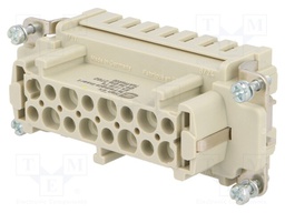 Connector: rectangular; female; Han Ex; PIN: 16; 16+PE; size 16B