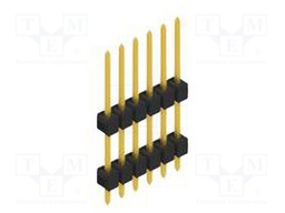 Connector: pin strips; pin header; male; PIN: 6; 2.54mm; THT; 1x6