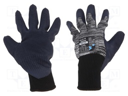 Protective gloves; Size: 11,XXL; grey; cotton,latex,polyester
