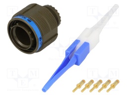 Connector: circular; D38999 series III; plug; male; PIN: 4; crimped
