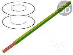 Wire; LifY; stranded; Cu; 1x6mm2; PVC; yellow-green; 450/750V