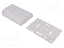 Enclosure: wall mounting; X: 80mm; Y: 120mm; Z: 25mm; ABS; white