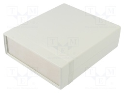 Enclosure: with panel; 1598; X: 155mm; Y: 180mm; Z: 52mm; ABS; grey