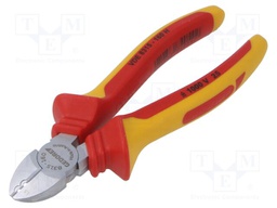 Pliers; side,cutting,insulated; Pliers len: 160mm; steel