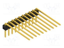 Connector: pin strips; pin header; male; PIN: 10; 2.54mm; THT; 1x10