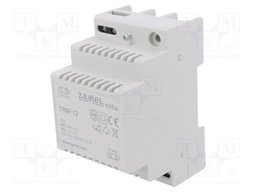 Transformer: mains; 15VA; 230VAC; 12V; Leads: screw terminals; DIN