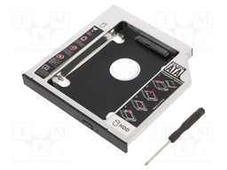 Hard discs housing: 2,5"; aluminium