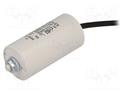 Capacitor: motors, run; 20uF; 450V; Ø40x78mm; -25÷70°C; ±10%; V: 4