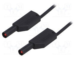 Test lead; PVC; 0.5m; black; 19A; 1kV; Cond.cross sec: 1mm2