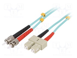 Connector: fiber optic; patchcord; multi mode duplex (MM); ST,SC