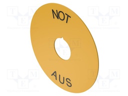 Description label; 22mm; OptoHiT; yellow; 60mm; plastic