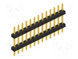 Connector: pin strips; pin header; male; PIN: 13; 2mm; THT; 1x13