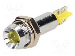Indicator: LED; recessed; 24÷28VAC; Cutout: Ø6.2mm; for soldering
