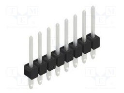 Connector: pin strips; pin header; male; PIN: 8; 2.54mm; THT; 1x8