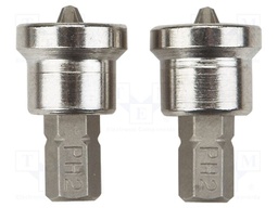 Screwdriver bit; Phillips; PH2; Overall len: 25mm; 2pcs.