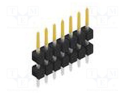 Connector: pin strips; pin header; male; PIN: 7; 2.54mm; THT; 1x7