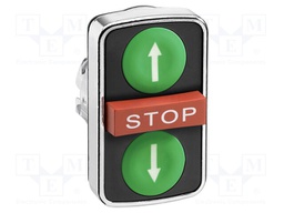 Switch: triple; Stabl.pos: 1; 22mm; green/red/green; Illumin: none