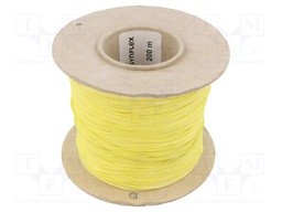 Insulating tube; Mat: silicone; yellow; Øint: 0.8mm