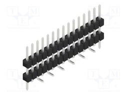 Connector: pin strips; pin header; male; PIN: 15; 2.54mm; SMT; 1x15