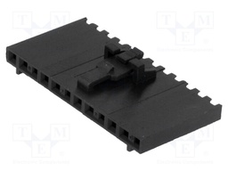 Plug; wire-board; female; 2.54mm; PIN: 12; w/o contacts; for cable