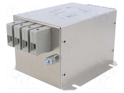 Power Line Filter, Chassis, General Purpose, 520 VAC, 36 A, Three Phase, 1 Stage, Chassis Mount